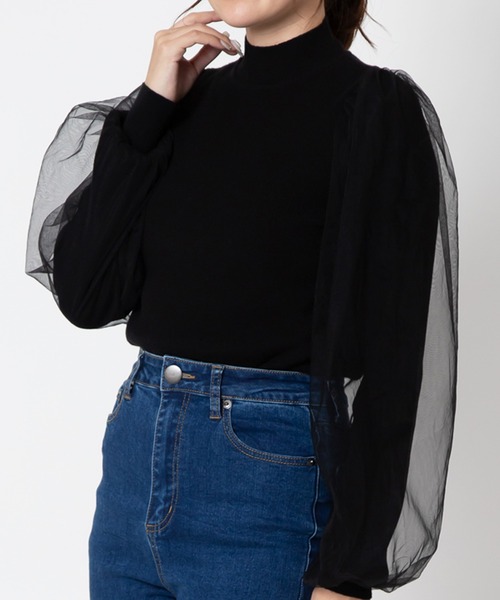 ニット セーター チュール付きニット レディース : ZOZOTOWN Yahoo!店