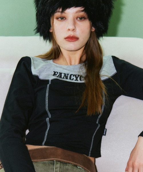tシャツ A'GEM/9 × .kom「 FANCY CLUB/ファンシークラブ」TURNING CLASSIC STITCH CROP TEE/クラ FANCY CLUB tシャツ A'GEM/9 × .kom「 CLUB/ファンシークラブ