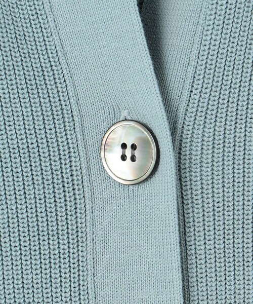 カーディガン 「洗える」ORGANIC GASS COTTON キーネック カーディガン レディース 洗える】ORGANIC GASS COTTON キーネック カーディガン / J