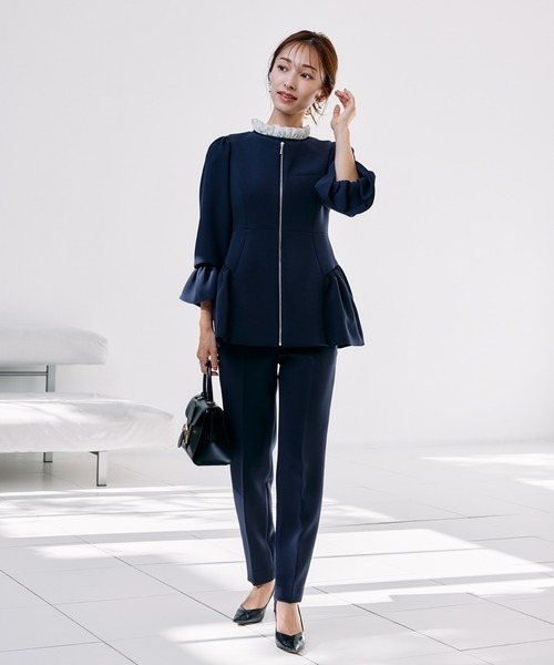 Maglie le cassetto イージー吉田理紗テーパードストレートパンツ M Maglie le cassetto×吉田理紗》美脚ストレートパンツ｜M