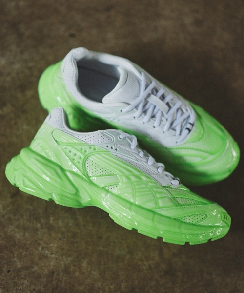 国内配送 PUMA VELOPHASIS SLIME WHITE /PRO GREEN PUMA Velophasis Slime 
