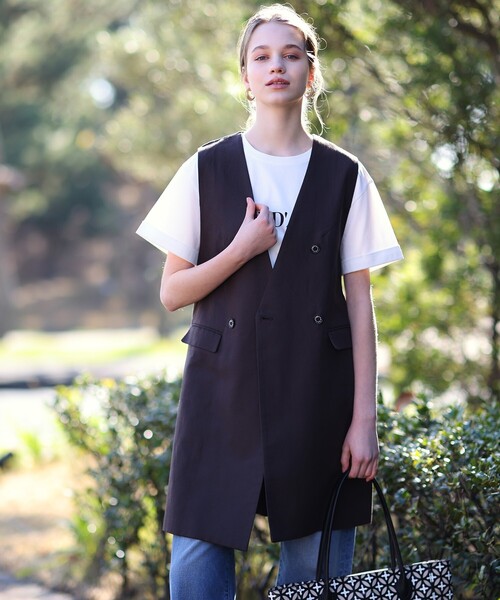 DRESSTERIOR ベスト ジレ 「セットアップ可」リネンコットン