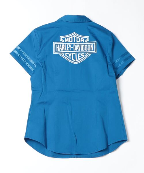 ブラウス シャツ バー＆シールドジップフロントシャツ レディース Harley Davidson ブラウス シャツ バー＆シールドジップフロント