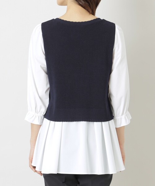 トゥービーシック　大きいサイズ　ブラウスレイヤーニット TO BE CHIC ニット セーター ブラウスレイヤーニット レディース