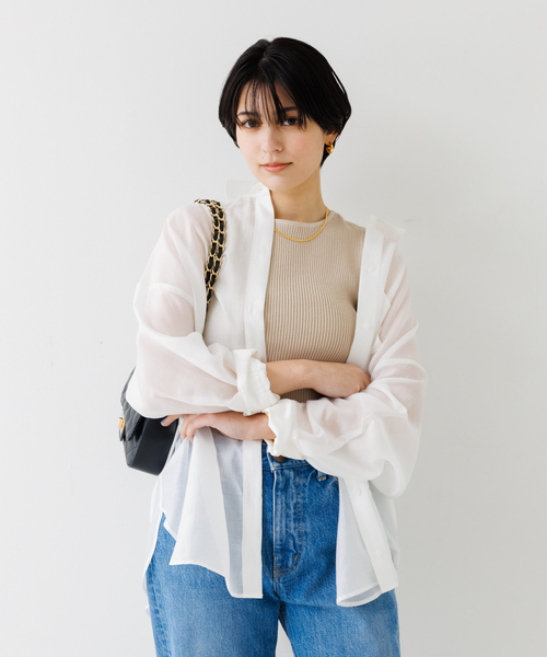 Rouge vif ニット セーター ノースリーブリブニット レディース