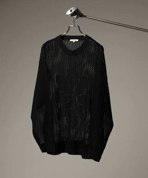 USA製 Y2K cyber style mesh knit メッシュ　ニット CONP ニットシャツ セーター メッシュニット Y2K