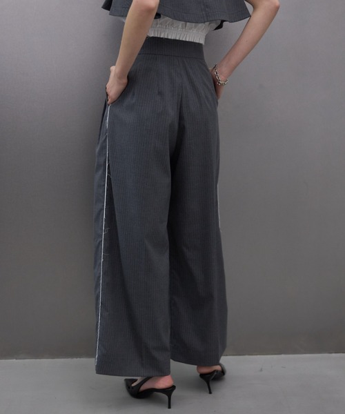 JOSE MOON スラックス パンツ SIDE LINE WIDE PANTS/サイド