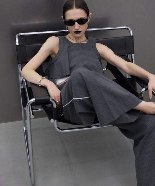 as\"on ブラック ワイドパンツ as on ブラック ワイドパンツ