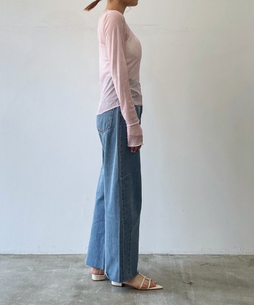 tシャツ メッシュプリントシアートップス レディース : ZOZOTOWN