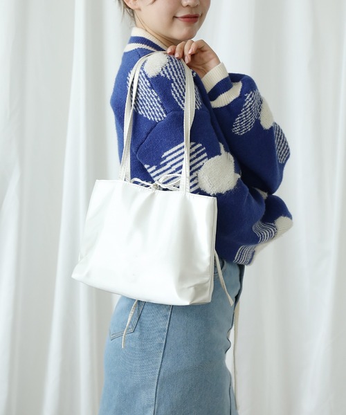 トートバッグ 「HOOK」for girls リボン無地シルク風トート