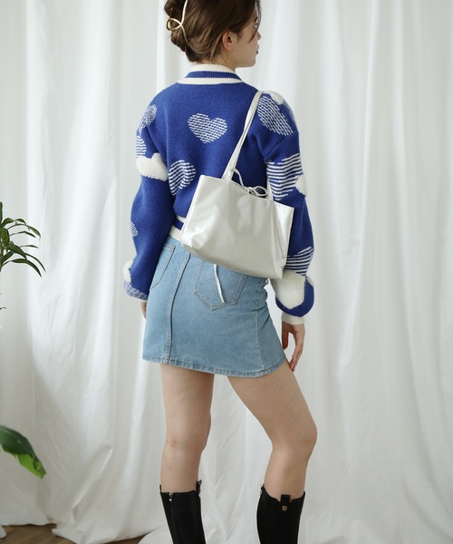 トートバッグ 「HOOK」for girls リボン無地シルク風トート