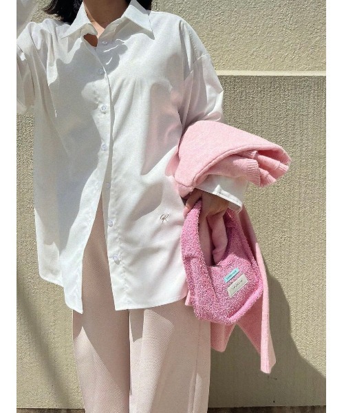 ブラウス シャツ back slit boyfriend shirt レディース