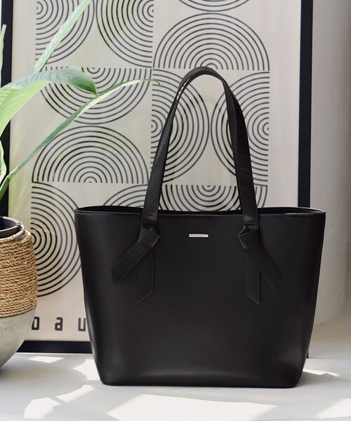 【関税込み】Y's ブラック Ribbon トートバッグ Y's Yohji Yamamoto レディース ブラック Ribbon トートバッグ
