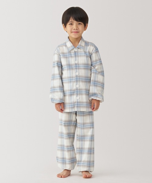 無印良品（MUJI） パジャマ キッズ 脇に縫い目のない フランネル