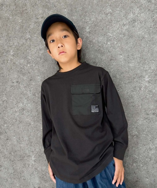 THE CASUAL tシャツ ポケット付き オーバーサイズ ロンT キッズ