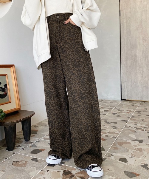 CLOTHES LOVER / LUIVISTRUE レオパード柄ワイドパンツ 楽天市場】レディースガウチョパンツ レオパード パンツ