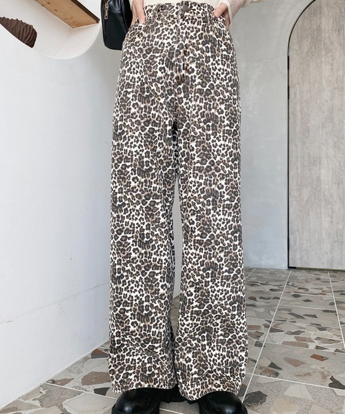 lilLilly レオパード柄 ロングパンツ パンツ レオパード柄パンツ レディース : ZOZOTOWN Yahoo!店