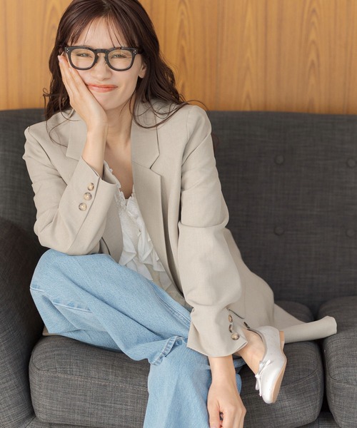 mysty woman ジャケット テーラードジャケット セットアップ着用