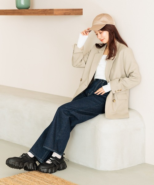 mysty woman ジャケット テーラードジャケット セットアップ着用