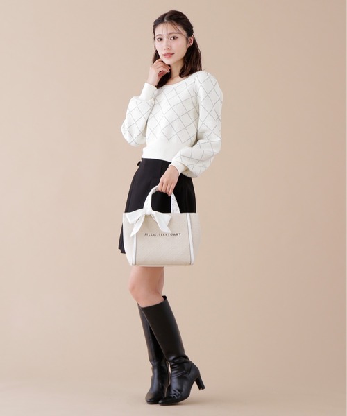すぐ届く【JILL STUART】可愛い トリミング ハンドル ラメトート ◇トリミングハンドルラメトート（トートバッグ）｜JILL by JILL