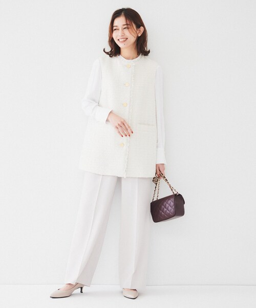 UNTITLED ベスト ジレ ファンシーツイードジレ レディース