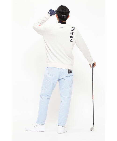 【美品】PEARLY GATES クルーネックニットプルオーバー　ライトグレー PGG】【直営店舗&公式オンライン限定】ポリエステルヤーンmm