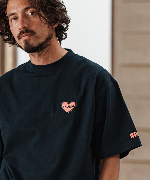 felkod（フィルコッド） tシャツ mt9507- Bumpy Heart Print Tee T