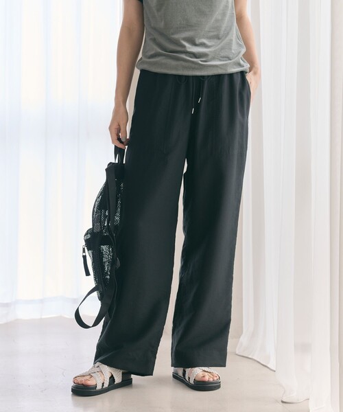 パンツ ツイルパッチポケットイージーパンツ ウォッシャブル レディースの画像