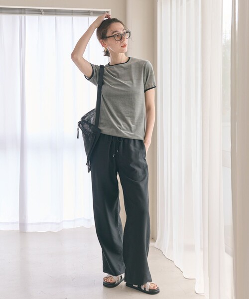 パンツ ツイルパッチポケットイージーパンツ ウォッシャブル レディースの画像