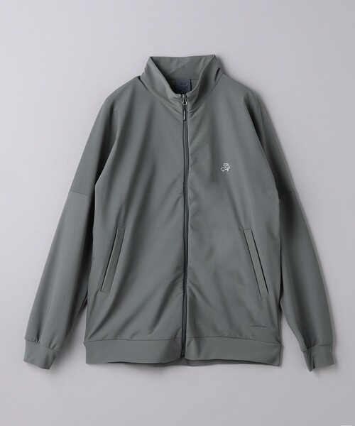 ユナイテッドアローズゴルフ　ジップジャケット　グレー×黒　Ｓ　メンズ UNITED ARROWS GOLF ブルゾン アウター メンズ ロゴテープ