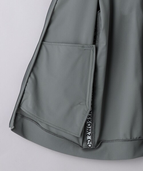 ユナイテッドアローズゴルフ　ジップジャケット　グレー×黒　Ｓ　メンズ UNITED ARROWS GOLF ブルゾン アウター メンズ ロゴテープ