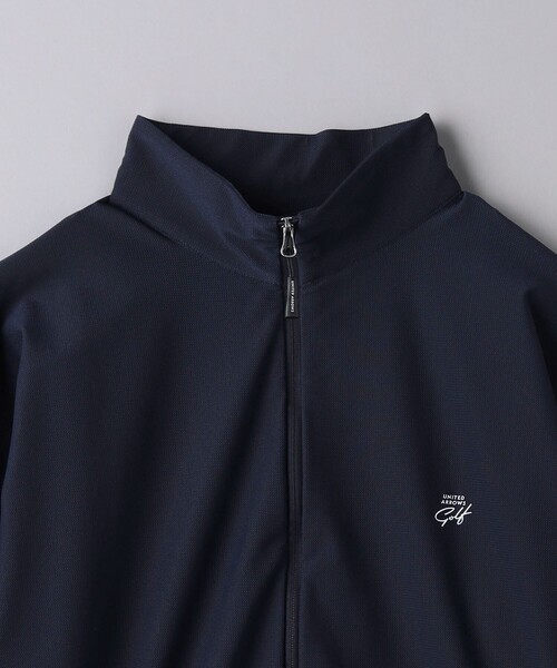 ユナイテッドアローズゴルフ　ジップジャケット　グレー×黒　Ｓ　メンズ UNITED ARROWS GOLF ブルゾン アウター メンズ ロゴテープ
