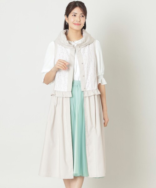 ベスト ジレ ハイカウントタフタ マルチWAY ジレ レディース