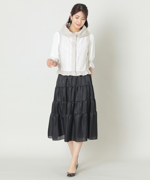ベスト ジレ ハイカウントタフタ マルチWAY ジレ レディース TO BE CHIC ベスト ジレ ハイカウントタフタ マルチWAY