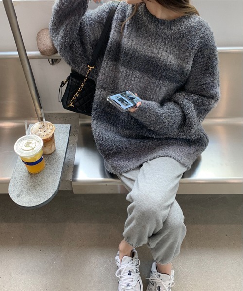 「by muni:r」 長袖ニット FREE ブルー レディース_画像9