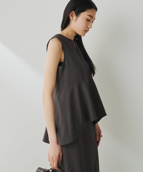 Whim Gazette ストレッチブッチャーペプラムブラウス Whim Gazette｜ストレッチブッチャーペプラムブラウス | Rakuten
