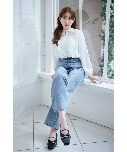 Her lip to ブラウス シャツ Ruffle Lace Blouse レディース