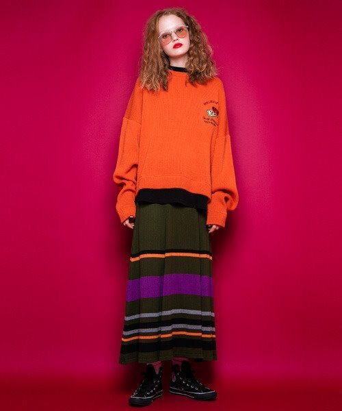 「Candy Stripper」 ニットスカート 2 グリーン レディース_画像4