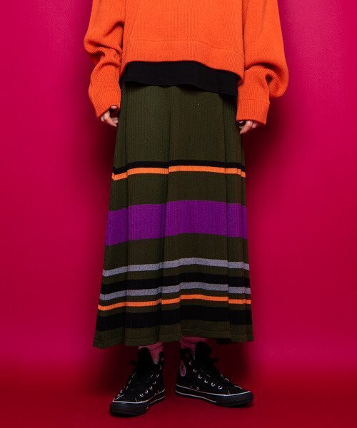 「Candy Stripper」 ニットスカート 2 グリーン レディース_画像5