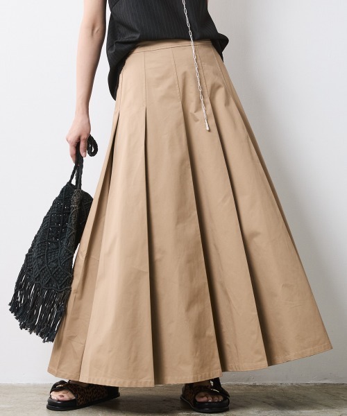CHIC STYLE スカート タックロングスカート「大きいサイズ有