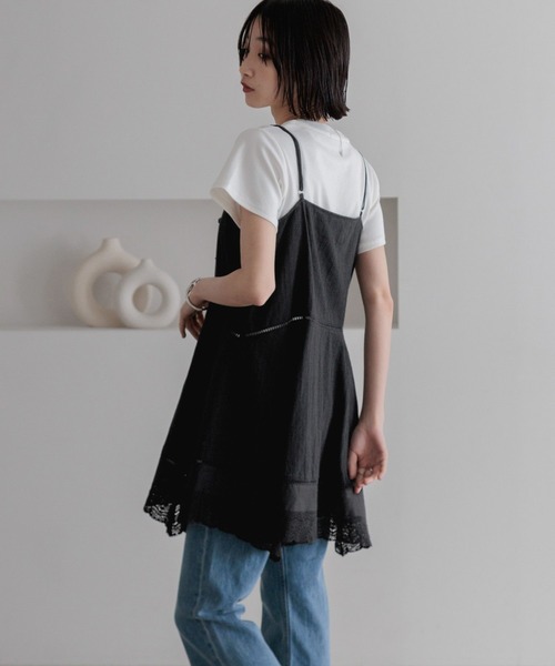 LOWRYS FARM ワンピース 2WAYコットンレースミニワンピース