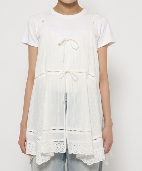 コットンレースミニワンピ ホワイト rose charm cotton race mini onepiece – BUNNY APARTMENT
