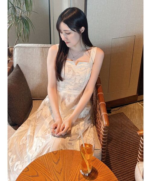 MERCURYDUO ワンピース カットワークレースキャミワンピース