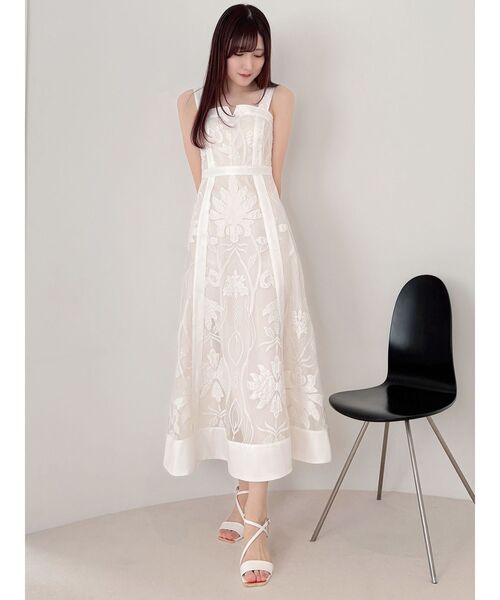 MERCURYDUO ワンピース カットワークレースキャミワンピース
