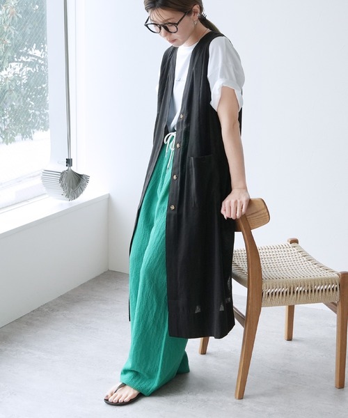 reca（レカ） ベスト ジレ シアーロングジレ レディース : ZOZOTOWN