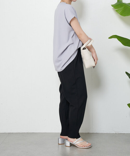 Jena espace merveilleux パンツ 裾プリーツジョガーパンツ