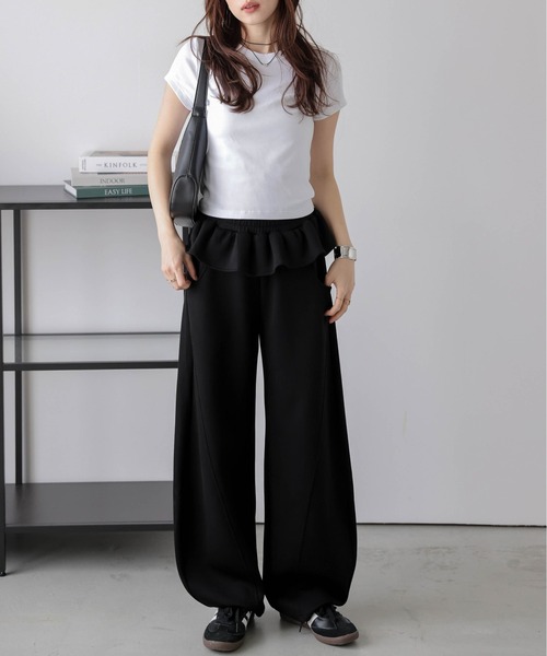 ウエストフリルスウェットパンツ SNSで話題の！】ウエストフリルスウェットパンツ | OLIVE des