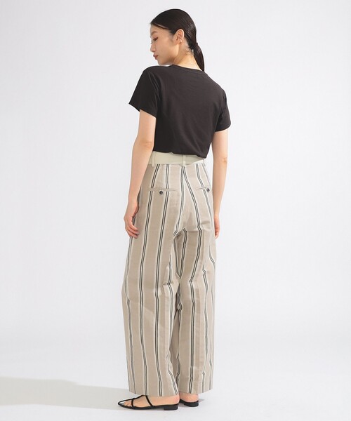 Demi-Luxe BEAMS ベージュワイドパンツ サイズ36 Demi-Luxe BEAMS パンツ ラップ タック ワイドパンツ「手洗い可