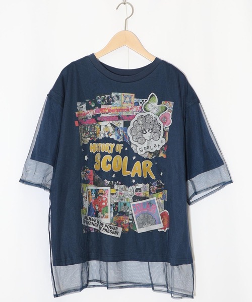 ScoLar tシャツ 152619：スカラーちゃんヒストリー柄 チュール