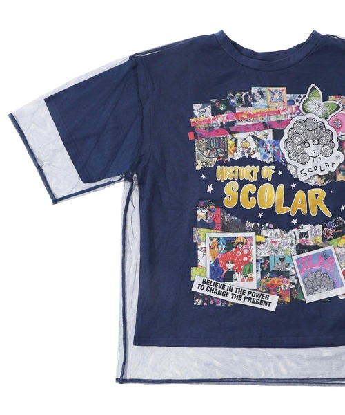 ScoLar tシャツ 152619：スカラーちゃんヒストリー柄 チュール